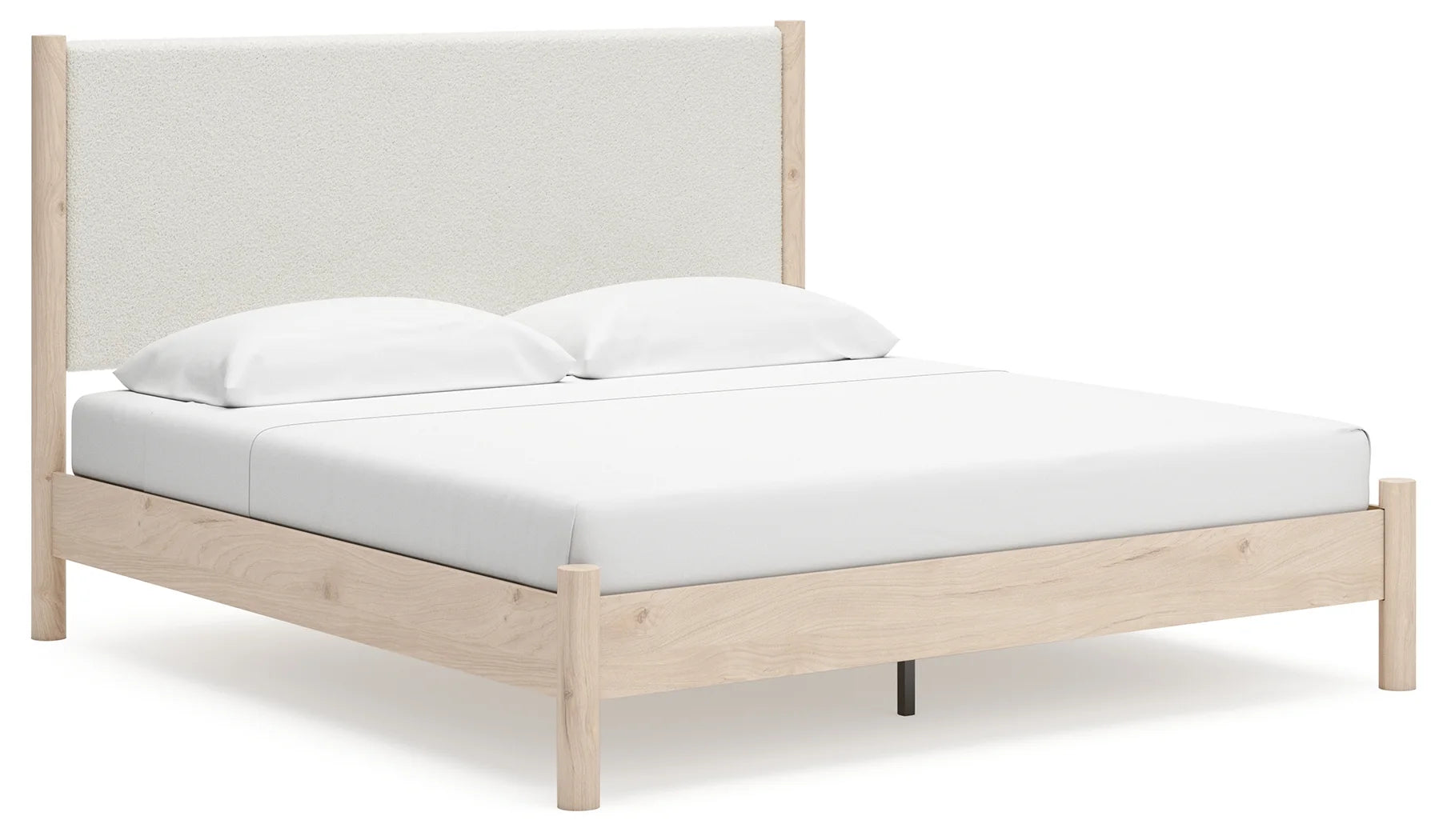 Cadmori - Two-tone - King Upholstered Panel Bed 1