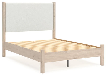 Cadmori - Two-tone - Full Upholstered Panel Bed 2