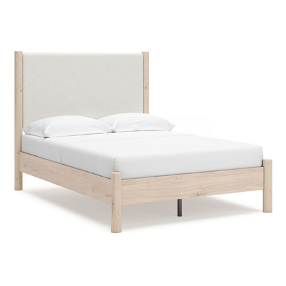 Cadmori - Two-tone - Full Upholstered Panel Bed