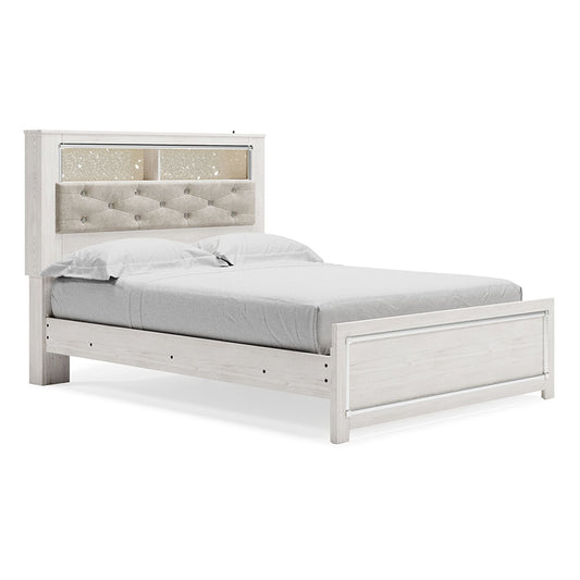 Altyra - White - Queen Panel Bookcase Bed