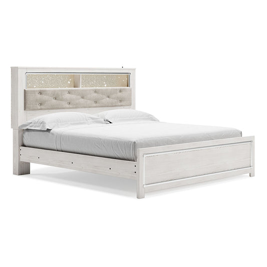 Altyra - White - King Panel Bookcase Bed