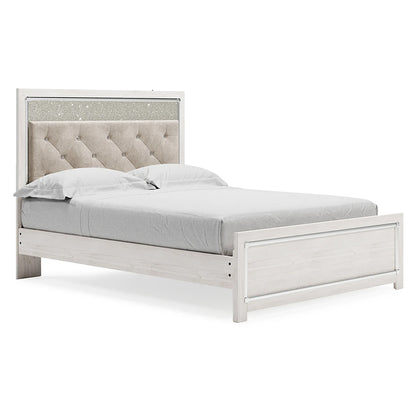 Altyra - White - Queen Panel Bed With Roll Slats