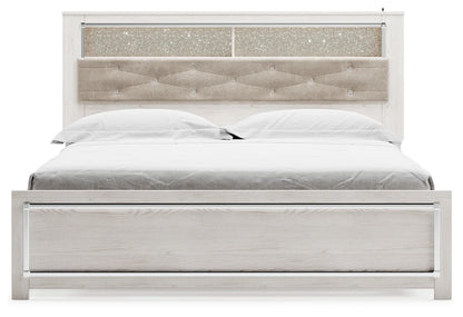 Altyra - White - King Bookcase Panel Bed