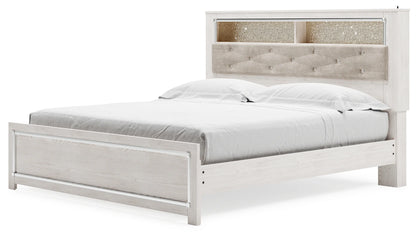 Altyra - White - King Bookcase Panel Bed