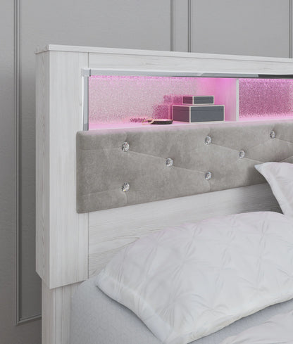Altyra - White - King Bookcase Panel Bed