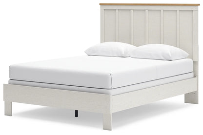 Linnocreek - White / Warm Brown - Queen Panel Bed 3