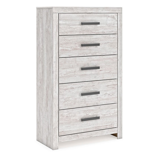 Cayboni - Whitewash - Five Drawer Chest