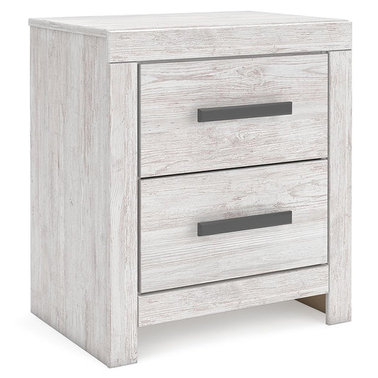 Cayboni - Whitewash - Two Drawer Night Stand