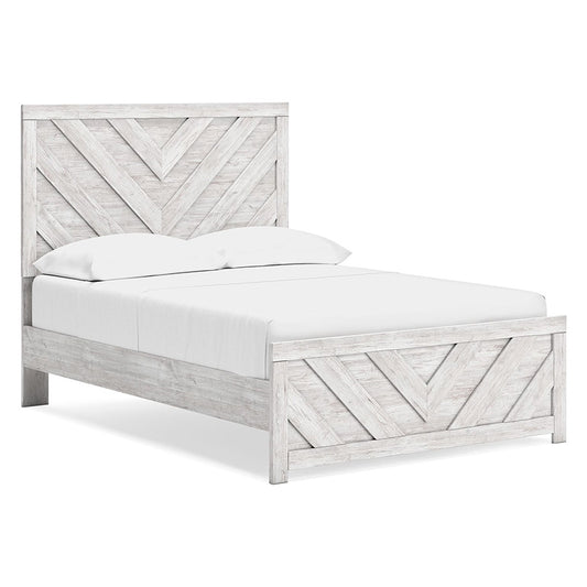 Cayboni - Whitewash - Full Panel Bed