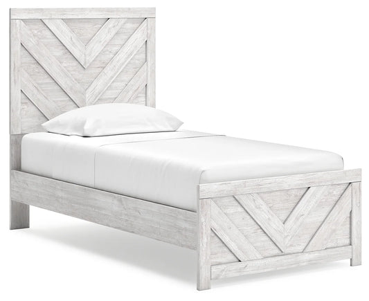 Cayboni - Whitewash - Twin Panel Bed