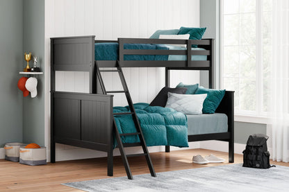 Nextonfort - Black - Twin Over Full Bunk Bed