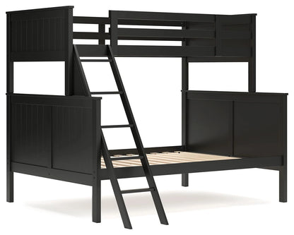 Nextonfort - Black - Twin Over Full Bunk Bed