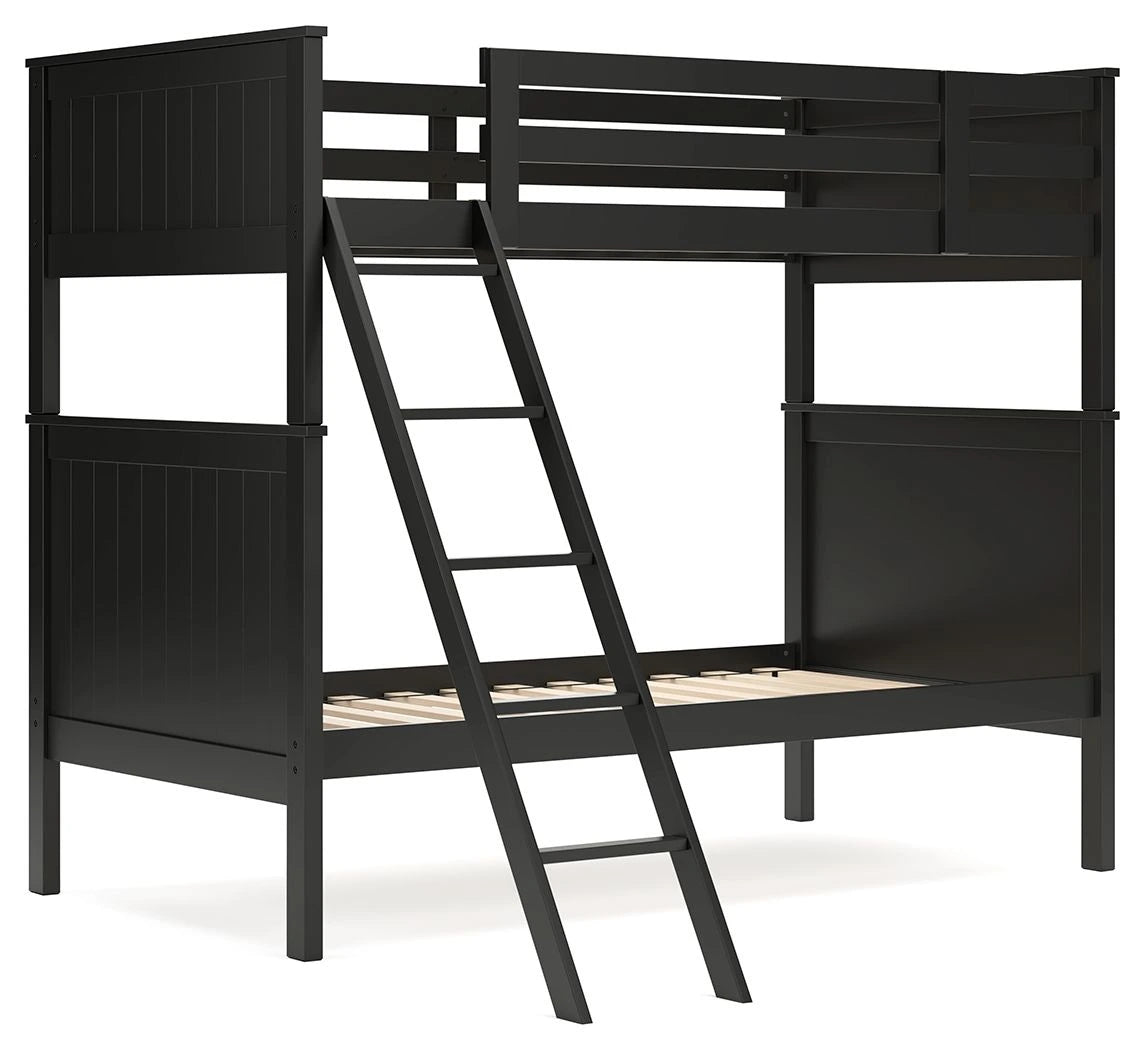 Nextonfort - Black - Twin Over Twin Bunk Bed