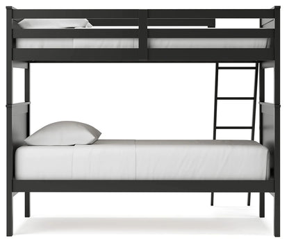 Nextonfort - Black - Twin Over Twin Bunk Bed