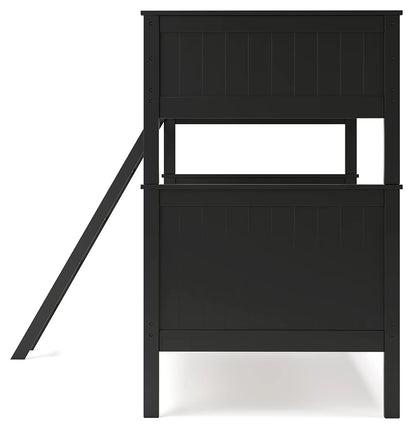 Nextonfort - Black - Twin Over Twin Bunk Bed