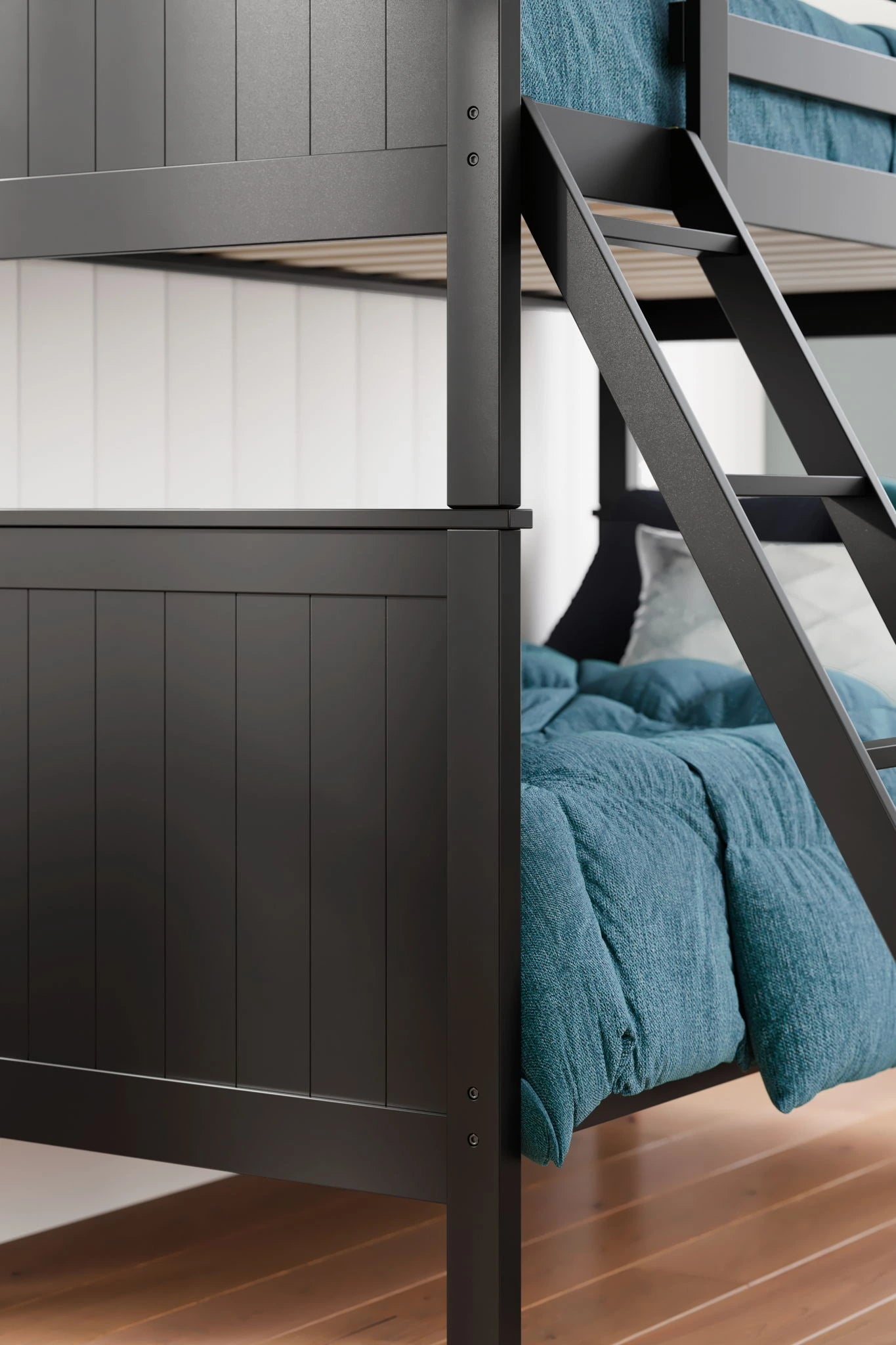 Nextonfort - Black - Twin Over Twin Bunk Bed