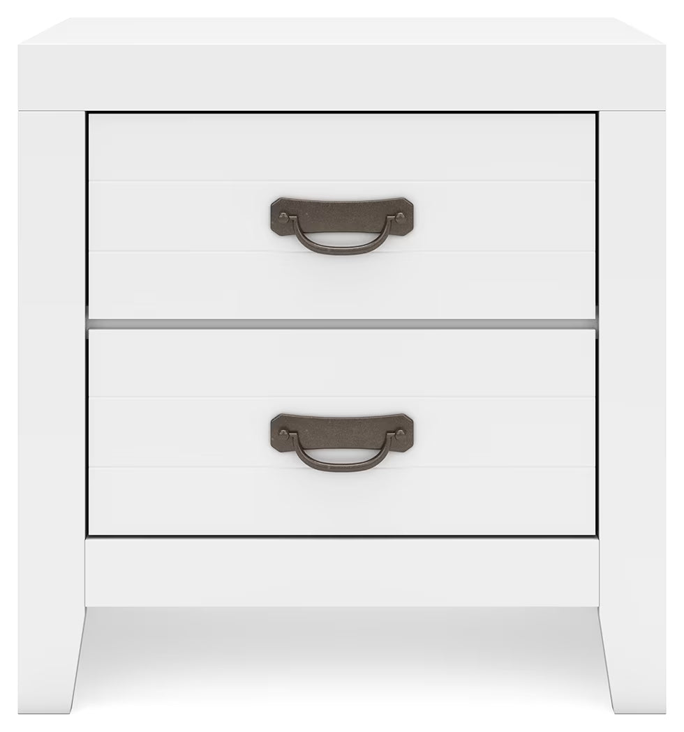 Binterglen - White - Two Drawer Night Stand