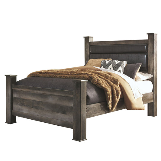 Wynnlow - Gray - King Upholstered Poster Bed