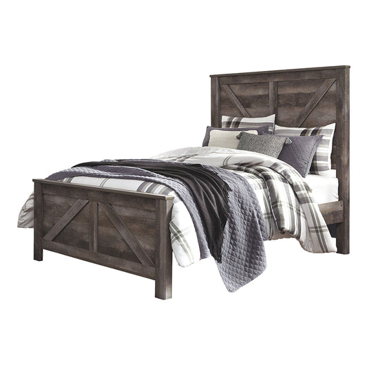 Wynnlow - Gray - Queen Crossbuck Panel Bed