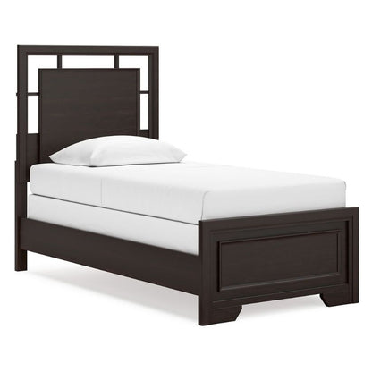 Covetown - Dark Brown - Twin Panel Bed