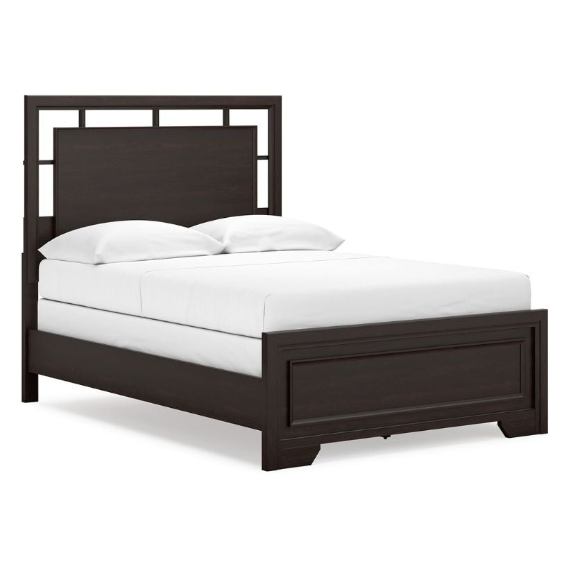 Covetown - Dark Brown - Full Panel Bed