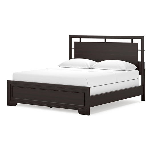 Covetown - Dark Brown - Queen Panel Bed