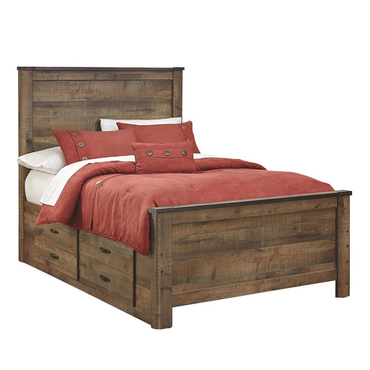 Trinell - Brown - Full Panel Bed With 2 Storage Drawers