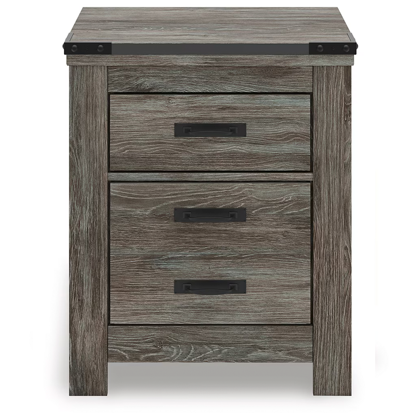 Frandern - Gray - Two Drawer Night Stand
