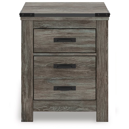 Frandern - Gray - Two Drawer Night Stand