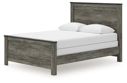 Frandern - Black / Gray - Queen Panel Bed