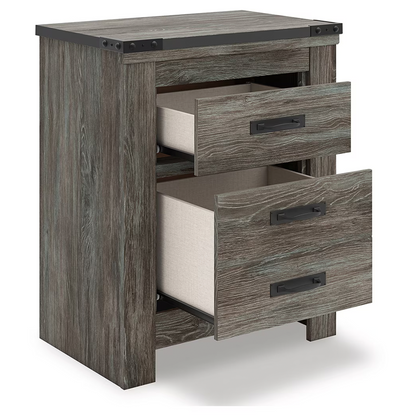 Frandern - Gray - Two Drawer Night Stand