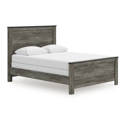 Frandern - Black / Gray - Queen Panel Bed