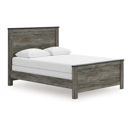 Frandern - Black / Gray - Queen Panel Bed