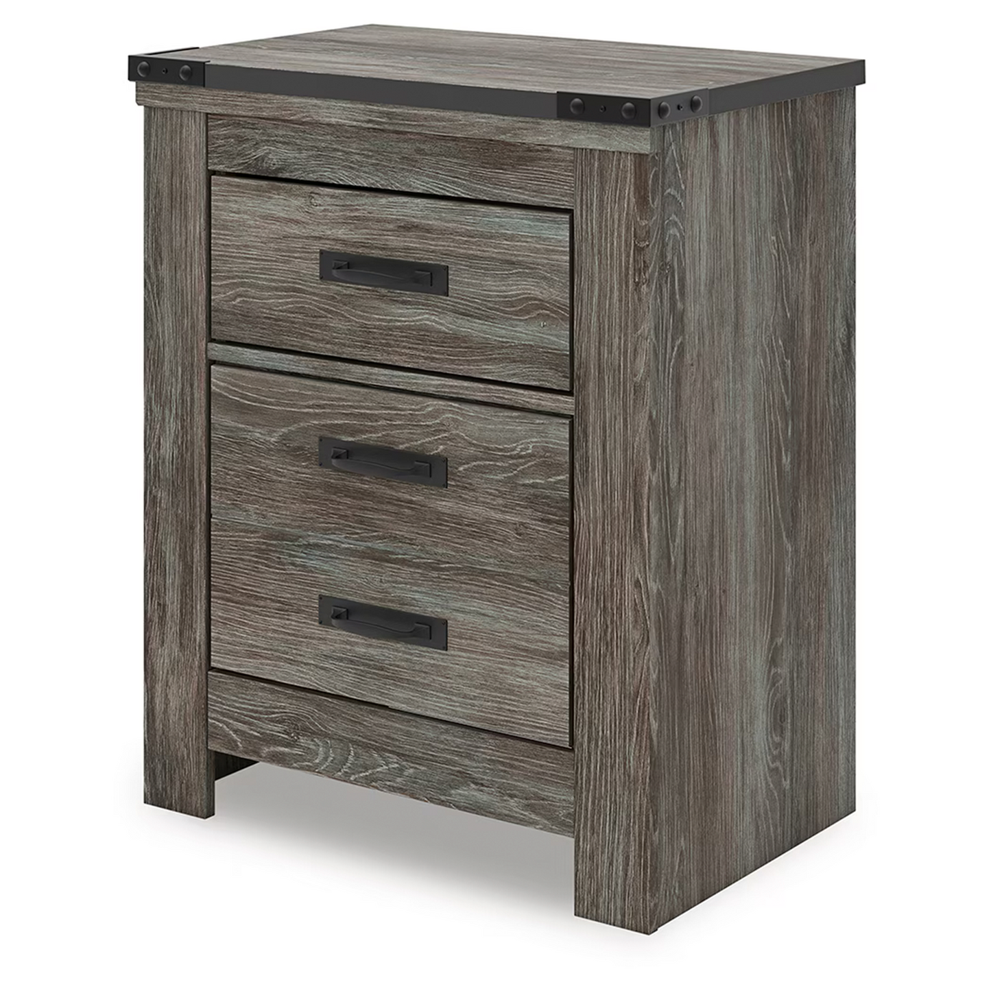 Frandern - Gray - Two Drawer Night Stand