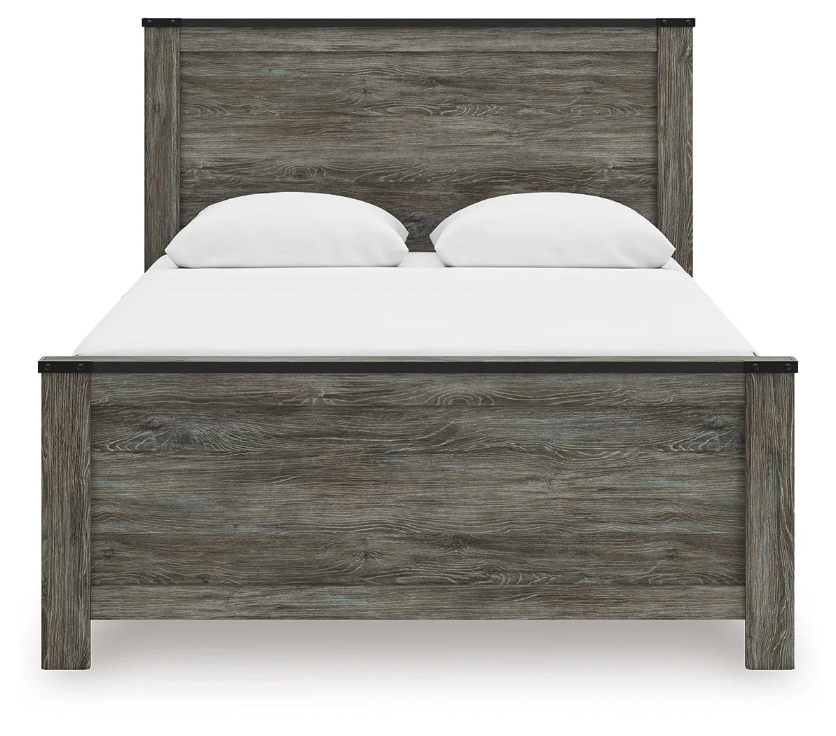 Frandern - Black / Gray - Queen Panel Bed