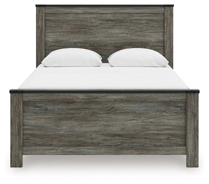 Frandern - Black / Gray - Queen Panel Bed