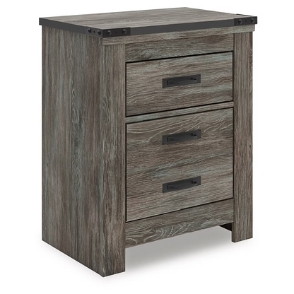 Frandern - Gray - Two Drawer Night Stand