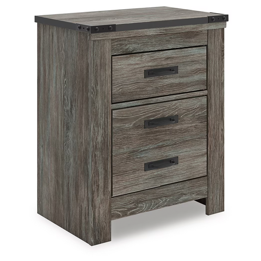 Frandern - Gray - Two Drawer Night Stand