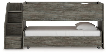 Frandern - Gray - Twin Over Twin Loft Bed