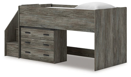 Frandern - Gray - Twin Loft Bed With Drawer Storage