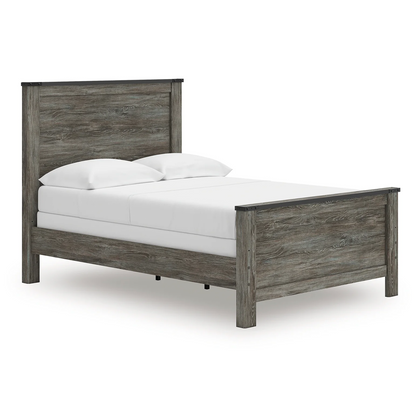 Frandern - Black / Gray - Full Panel Bed