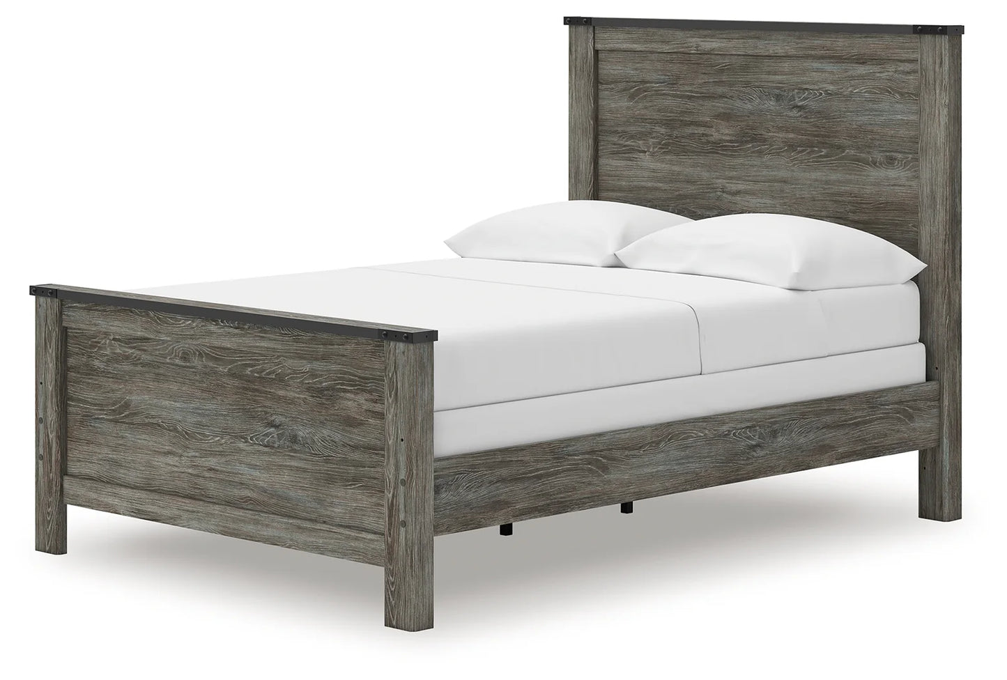 Frandern - Black / Gray - Full Panel Bed
