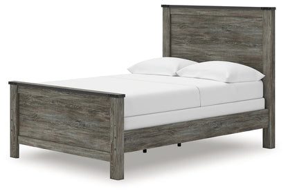 Frandern - Black / Gray - Full Panel Bed