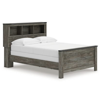 Frandern - Gray - Full Bookcase Panel Bed