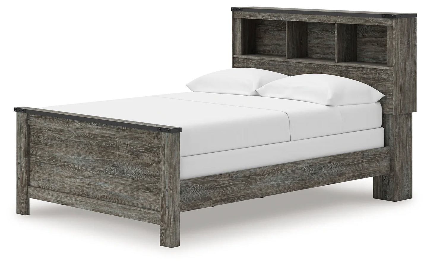 Frandern - Gray - Full Bookcase Panel Bed