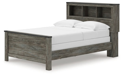 Frandern - Gray - Full Bookcase Panel Bed