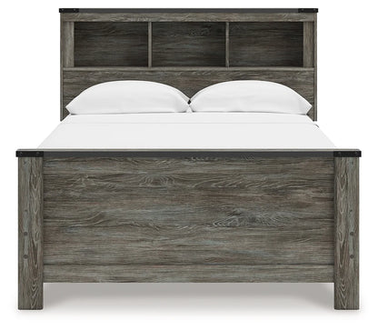 Frandern - Gray - Full Bookcase Panel Bed