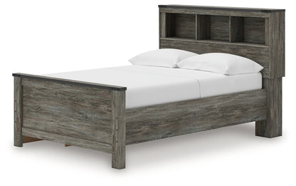 Frandern - Gray - Full Bookcase Panel Bed With Storage
