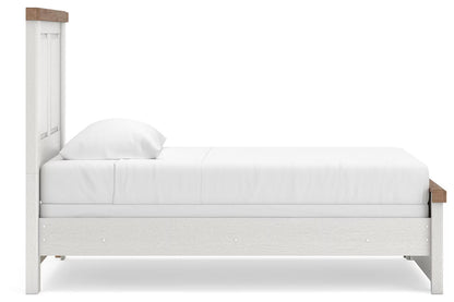 Savonport - Twin Panel Bed - White / Brown