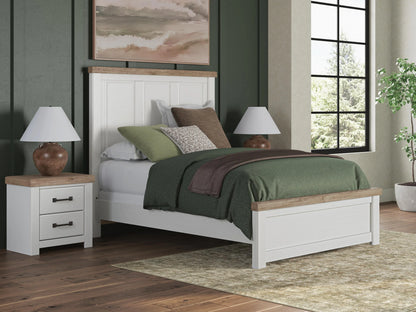 Savonport - Queen Panel Bed - White / Brown